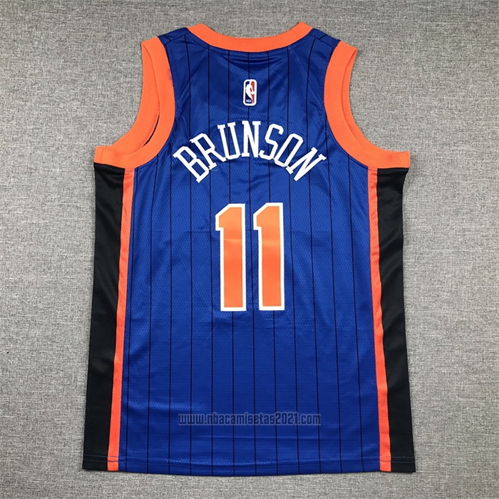 Camiseta Nino New York Knicks Jalen Brunson #11 Ciudad 2023-24 Azul